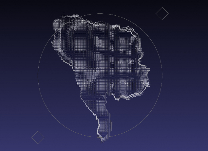 point cloud texture generation meshlab
